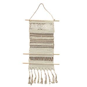 Macrame Cream Cord Wall Hanging Home Decor Retro Boho
